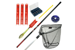 SET BIČ 3m podberák + háčiky + nadväzce s plavákom + príslušenstvo SET BIČ 3m podberák + háčiky + nadväzce s plavákom + príslušenstvo