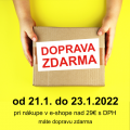 Doprava zdarma len tento víkend (21.-23.1.) Doprava zdarma len tento víkend (21.-23.1.)