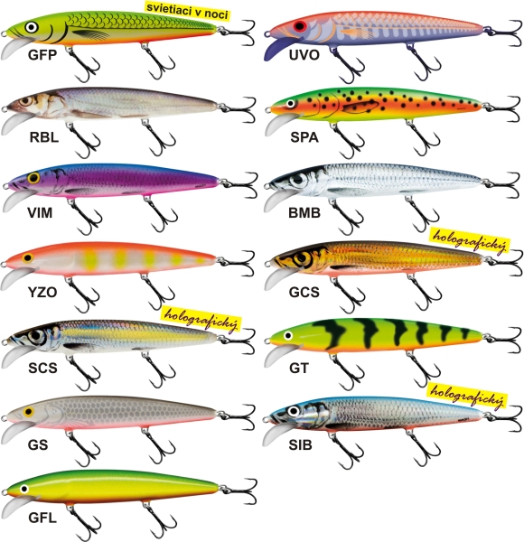 Woblery Rybárske Salmo: WHACKY WY12, plávajúci
