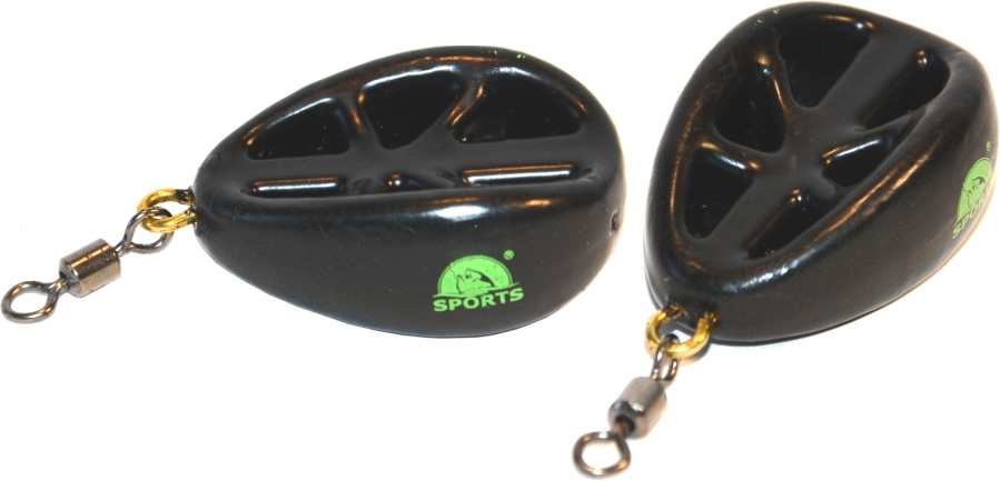 Kaprárske method feeder olovo 60g - pogumovaná 2ks