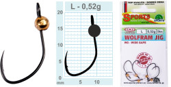 Wolfram jigov� hlavy 5ksJIG 0,52g s protihrotom -ve�kos� L