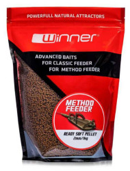 Winner Method Feeder Ready Soft pelety 2mm/1kg Garlic Candy