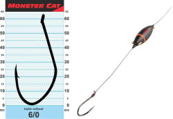 Nadvzec na sumca Single Hook with rattel 100kg/ hk 6/0