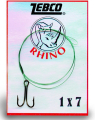 Lanko oceľové Rhino 1x7 s dvojháčikom veľ.9/0,18mm/3kg/