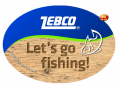 Nlepka ZEBCO Lets go Fishing ovlna, 12x8cm