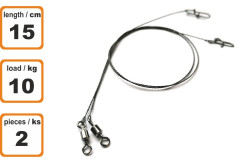 Wolframov lanko 15cm/10kg/2ks