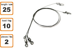 Wolframov lank 25cm/10kg/2ks