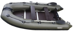 Člny Shelf 310cm + pevná drevená podlaha + úchyty Fasten - zelený