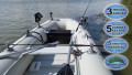 SHELF čln s úchytmi FASTEN 200F šedý, 1 x lavička