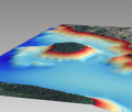 napodobenina hbkovch zlomov skutnho jazera v softvri 3D modeling 